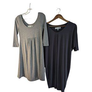 Bundle of 2 Old Navy Maternity jersey knit knee length dresses sz XS